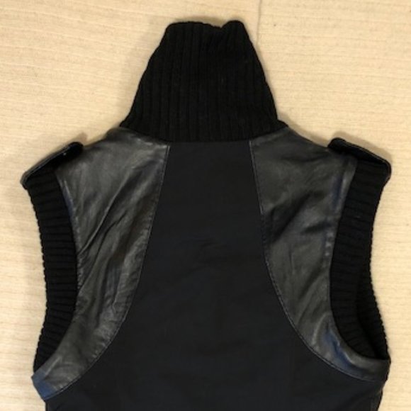 BCBGMAXAZRIA Black Lamb Leather VIGGO Vest - NWOT - Picture 5 of 9
